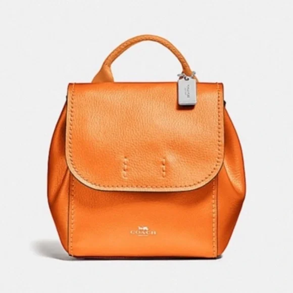 Coach | Bags | Nwt Coach Derby Metallic Orange Mini Backpack 